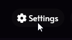 Mouse pointer located at the settings button, found at the top right of the screen